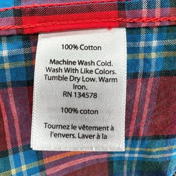 Vineyard Vines Button Down Classic Fit Tucker Shirt Red Plaid Mens Medium M - Picture 12 of 15